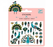 STICKERS METALLIZZATI PIUME E PAVONI