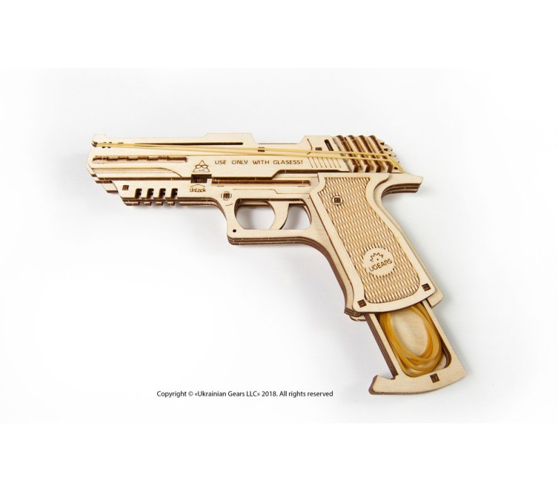 UGEARS - LA PISTOLA SPARA ELASTICI WOLF 01
