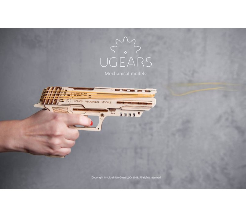 UGEARS - LA PISTOLA SPARA ELASTICI WOLF 01