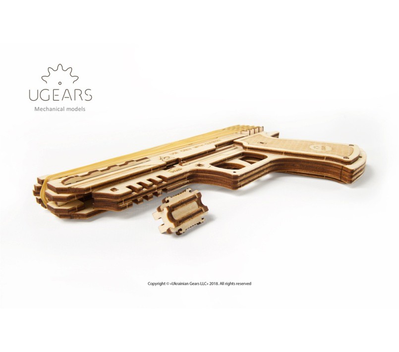UGEARS - LA PISTOLA SPARA ELASTICI WOLF 01