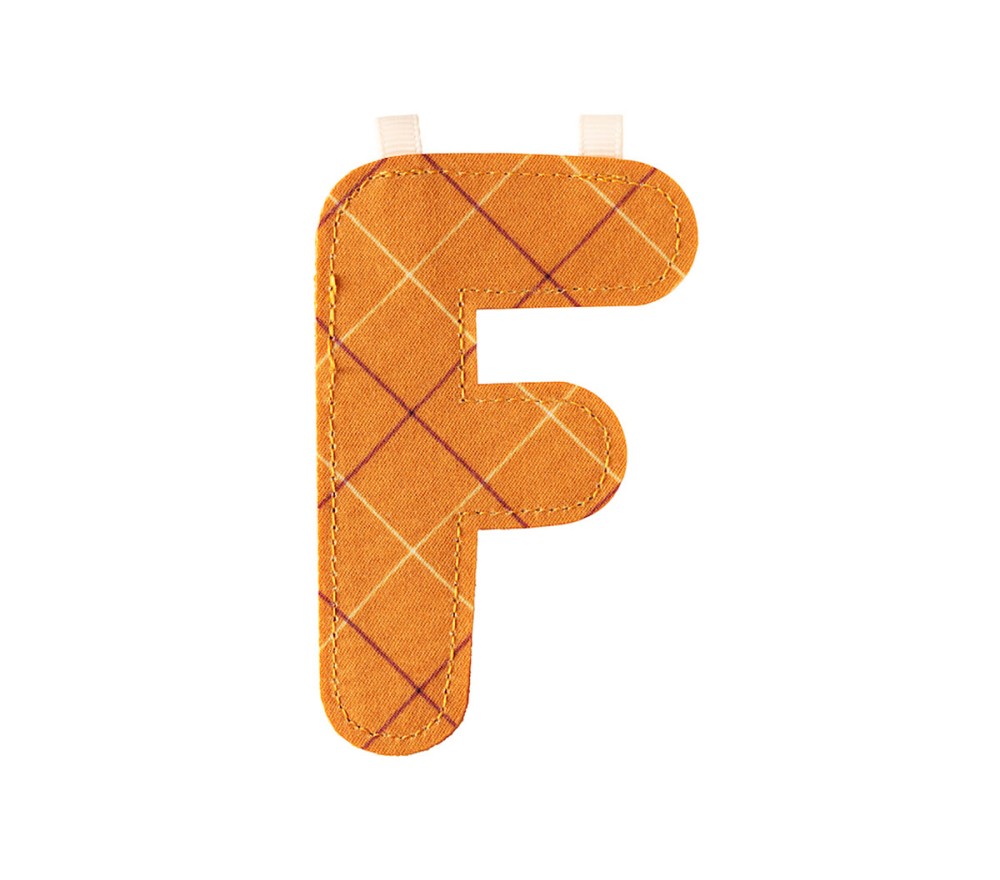 LETTERA "F" IN STOFFA DA APPENDERE