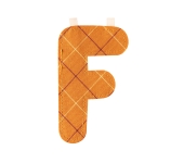 LETTERA "F" IN STOFFA DA APPENDERE