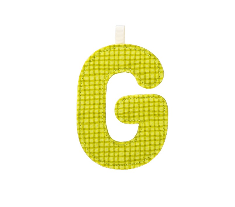 LETTERA "G" IN STOFFA DA APPENDERE