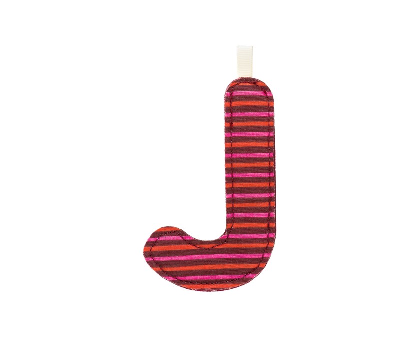 LETTERA "J" IN STOFFA DA APPENDERE
