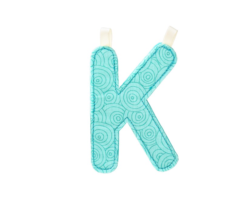 LETTERA "K" IN STOFFA DA APPENDERE