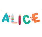 LETTERA "O" IN STOFFA DA APPENDERE