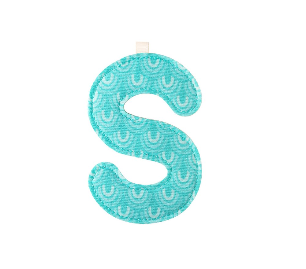 LETTERA "S" IN STOFFA DA APPENDERE