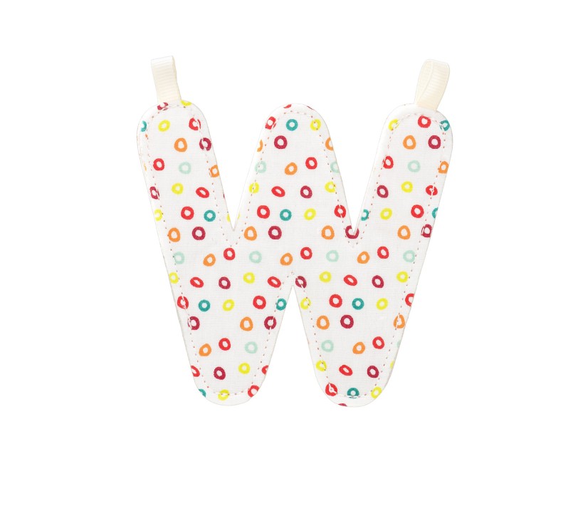 LETTERA "W" IN STOFFA DA APPENDERE