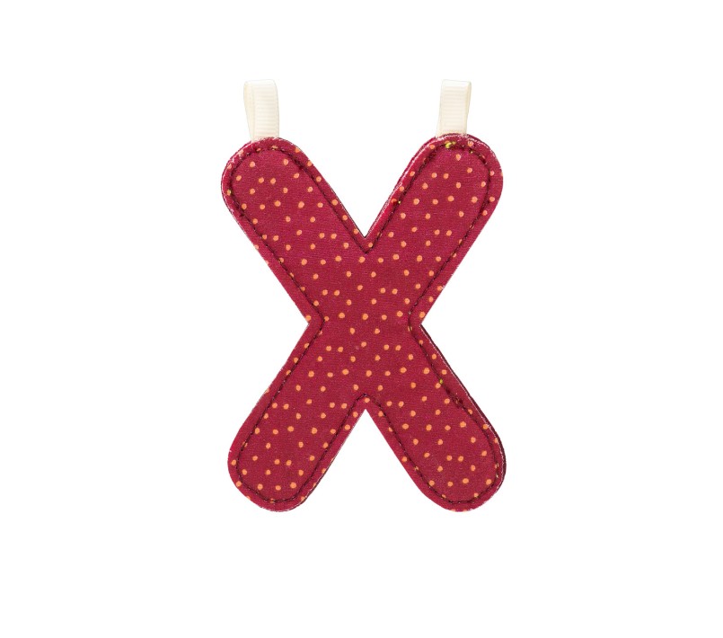 LETTERA "X" IN STOFFA DA APPENDERE