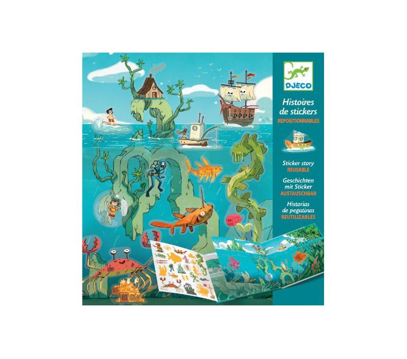 STICKERS ATTACCA STACCA - AVVENTURE NEL MARE