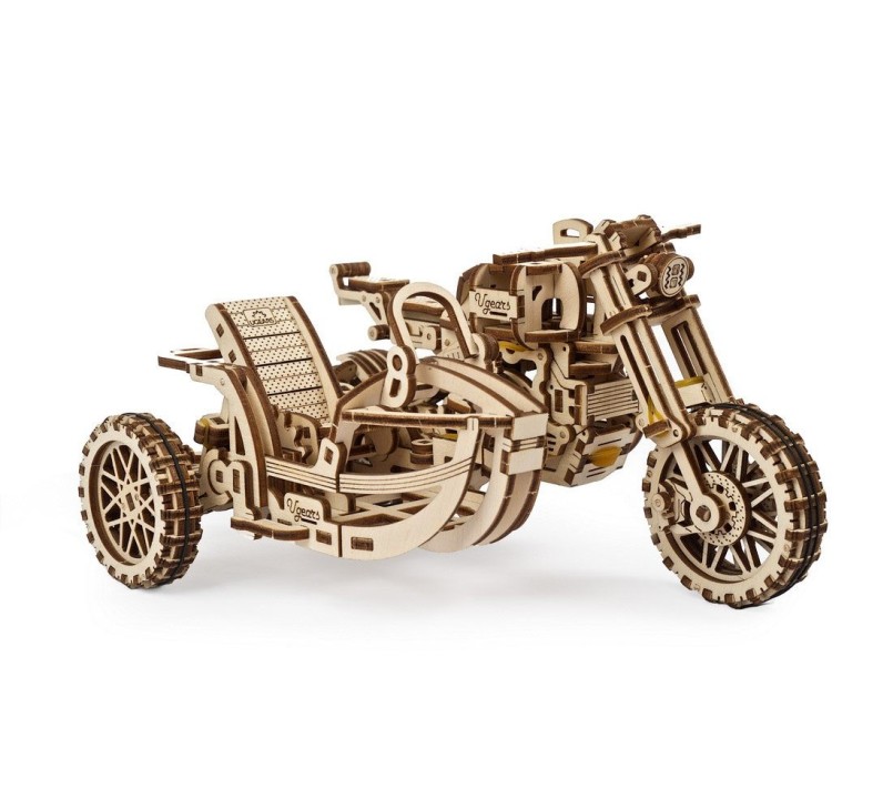 UGEARS - SCRAMBLER UGR-10 MOTO CON SIDECAR