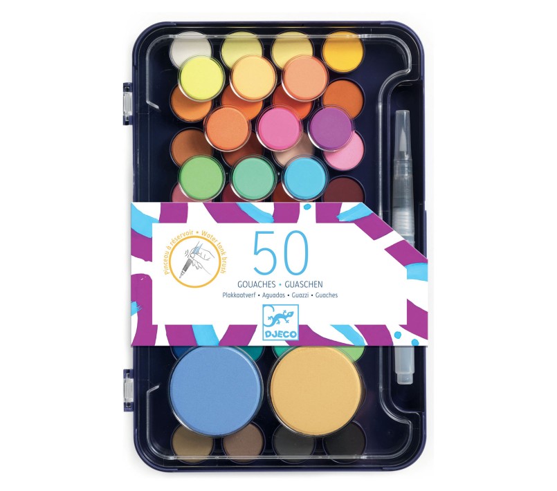 TEMPERE GUAZZI - PALETTE 50 COLORI