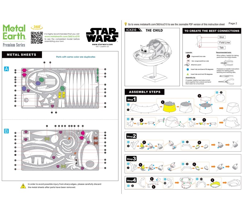 MANDALORIAN THE CHILD - STAR WARS - METAL EARTH ICONX