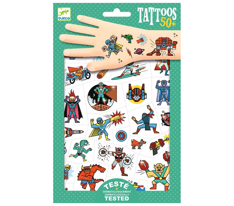 TATUAGGI PER BAMBINI - EROI E MALVAGI