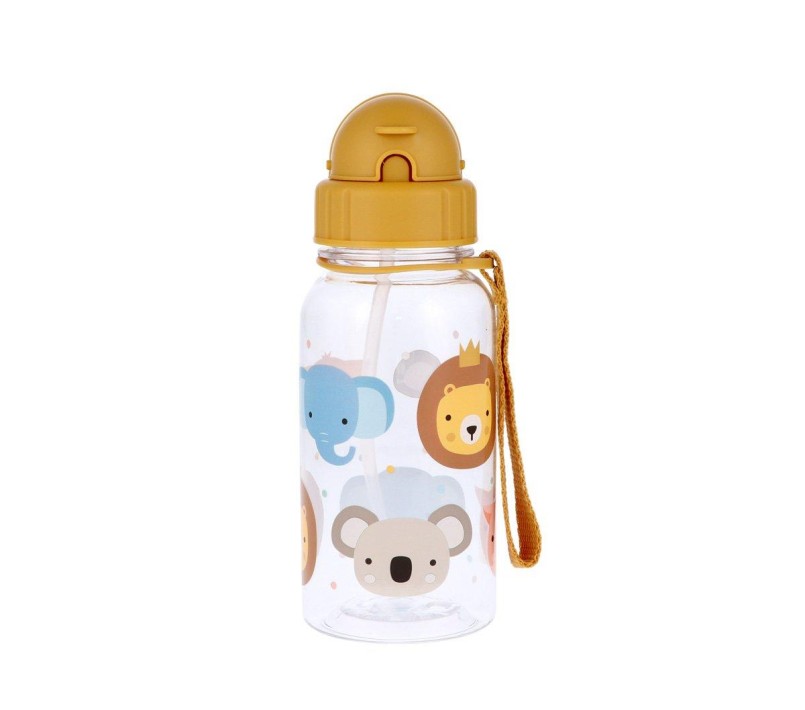 BORRACCIA PER BAMBINI CON CANNUCCIA E TAPPO SCORREVOLE TUTETE - ANIMAL FRIENDS