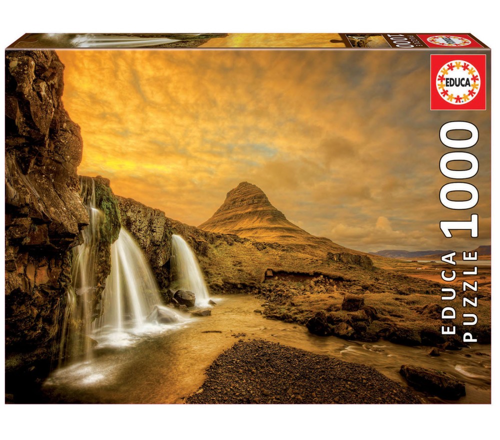 PUZZLE EDUCA - CASCATE DI KIRKJUFELLSFOSS - ISLANDA 1000 PZ