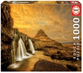 PUZZLE EDUCA - CASCATE DI KIRKJUFELLSFOSS - ISLANDA 1000 PZ