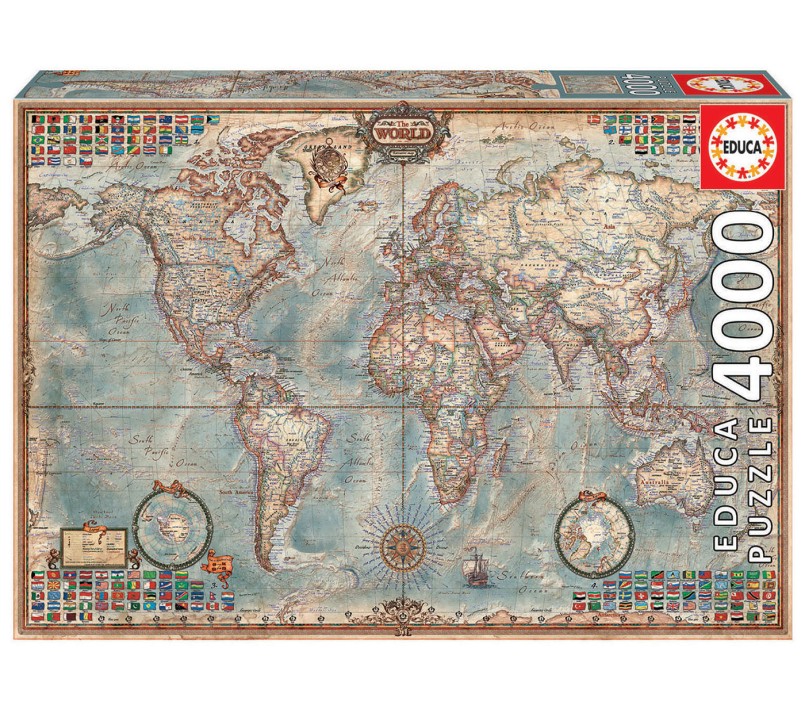 PUZZLE EDUCA - PLANISFERO GRANDE 4000 PZ