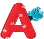 LETTERA "A" IN STOFFA DA APPENDERE - RINOCERONTE MARIUS