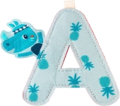 LETTERA "A" IN STOFFA DA APPENDERE - RINOCERONTE MARIUS