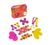 COSTRUZIONI MAGNETICHE CLIXO - PACK 30 PEZZI - ROSA GIALLO