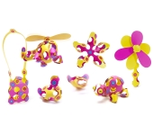 COSTRUZIONI MAGNETICHE CLIXO - PACK 30 PEZZI - ROSA GIALLO