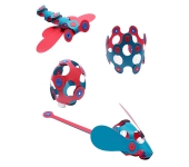 COSTRUZIONI MAGNETICHE CLIXO - PACK 18 PEZZI ROSA-TURCHESE