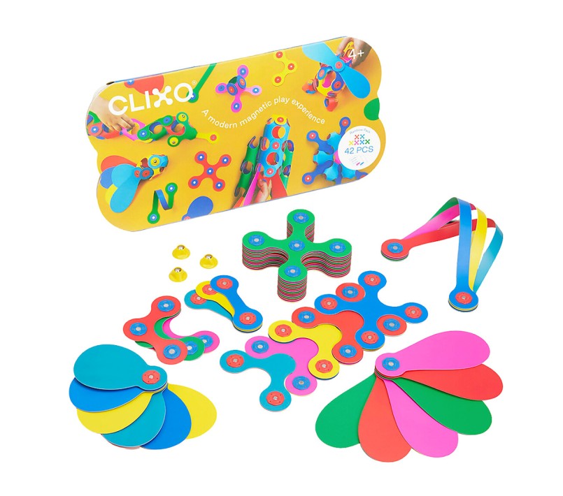 COSTRUZIONI MAGNETICHE CLIXO - RAINBOW PACK 42 PEZZI