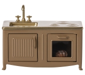 MICRO - CUCINA PER TOPINI IN METALLO MARRONE CHIARO