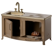 MICRO - CUCINA PER TOPINI IN METALLO MARRONE CHIARO