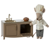 MICRO - CUCINA PER TOPINI IN METALLO MARRONE CHIARO