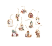 DECORAZIONI NATALE IN LEGNO DA APPENDERE LITTLE DUTCH