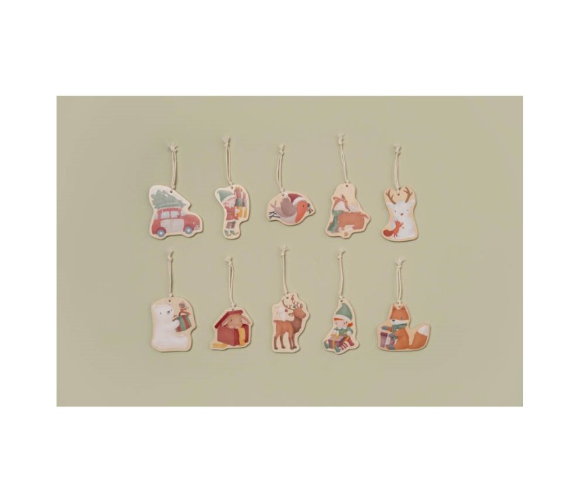 DECORAZIONI NATALE IN LEGNO DA APPENDERE LITTLE DUTCH