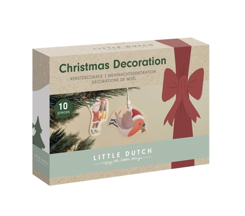 DECORAZIONI NATALE IN LEGNO DA APPENDERE LITTLE DUTCH
