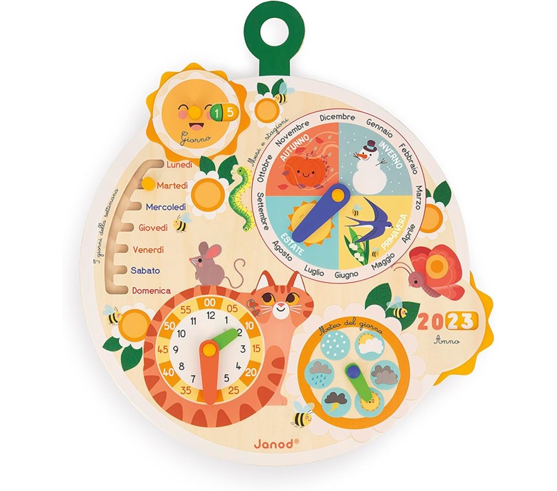 CALENDARIO IN LEGNO RUOTA DEL TEMPO