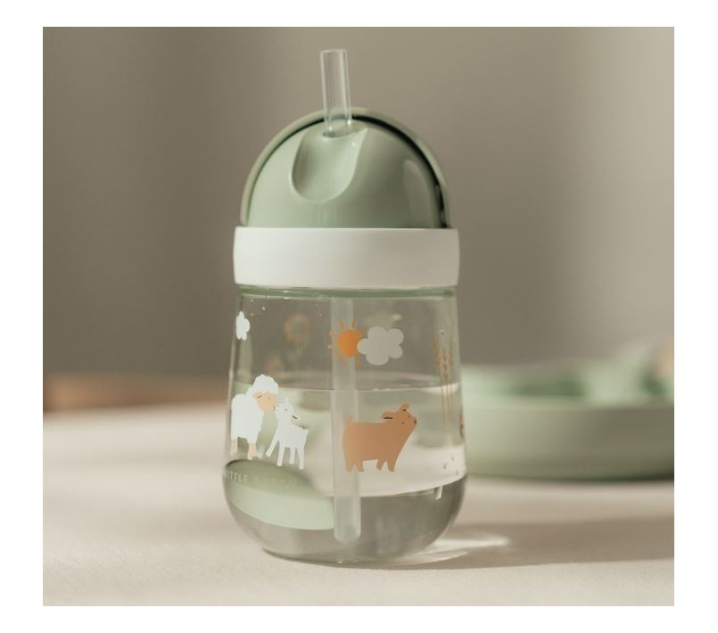 BORRACCIA PER BAMBINI CON CANNUCCIA E TAPPO SCORREVOLE- LITTLE FARM