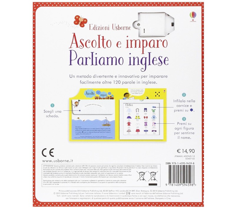 LIBRO SONORO ASCOLTO E IMPARO L'INGLESE
