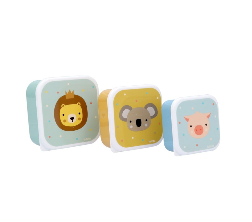 SET 3 SCATOLE PORTAMERENDA TUTETE - ANIMAL FRIENDS