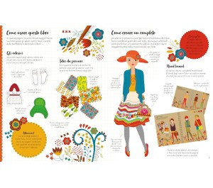 LIBRO CON ADESIVI - VESTO LE BAMBOLINE - STILISTA PER GIOCO MODA AUTUNNO INVERNO