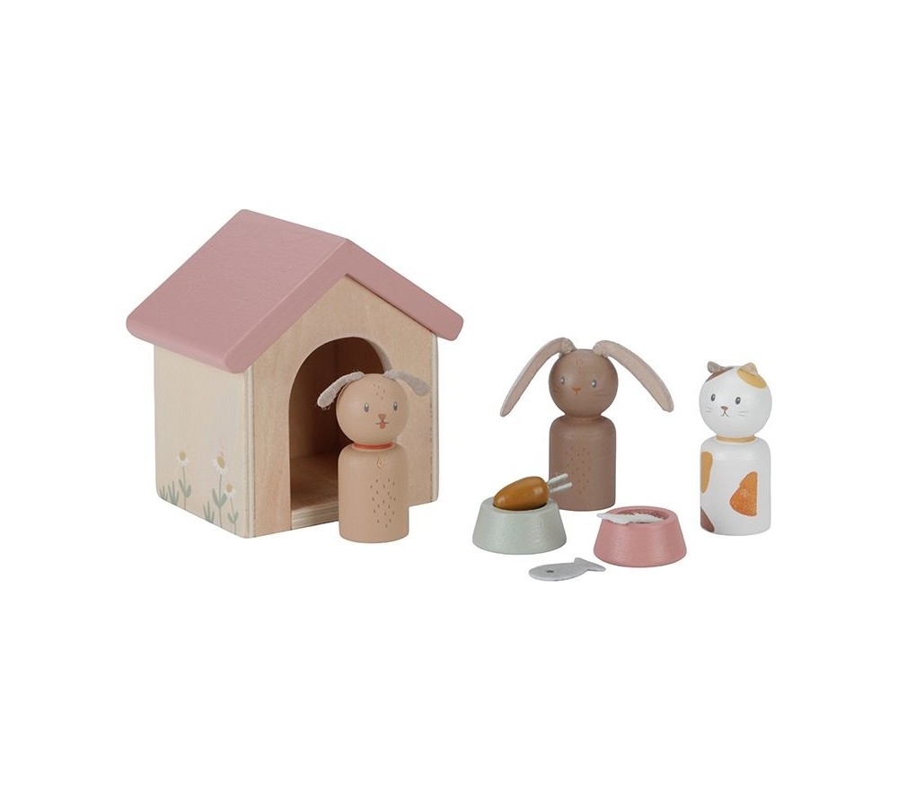 SET MOBILI PER CASA DELLE BAMBOLE - ANIMALI DOMESTICI