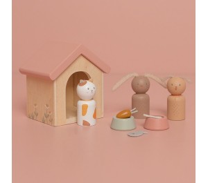 SET MOBILI PER CASA DELLE BAMBOLE - ANIMALI DOMESTICI