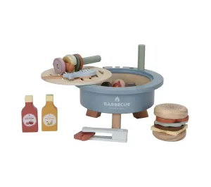 BARBECUE CON ACCESSORI IN LEGNO