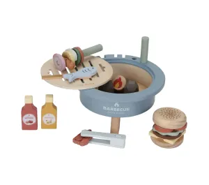 BARBECUE CON ACCESSORI IN LEGNO