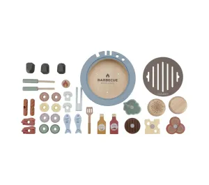 BARBECUE CON ACCESSORI IN LEGNO