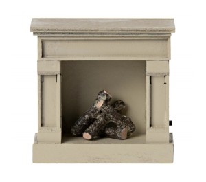 MICRO - CAMINETTO IN LEGNO BIANCO