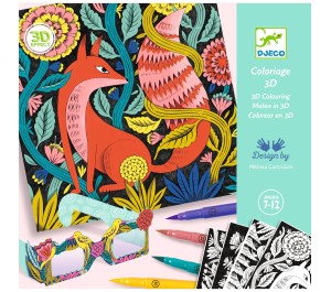 QUADRI 3D DA COLORARE - FORESTA FANTASTICA