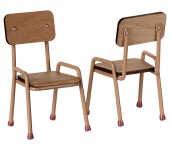 MICRO - SET TAVOLO E SEDIE TOPINI IN LEGNO - ROSA SCURO