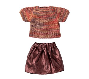 MICRO - TOPINI - SET MAGLIONE E GONNA METALLIZZATA MAMMA