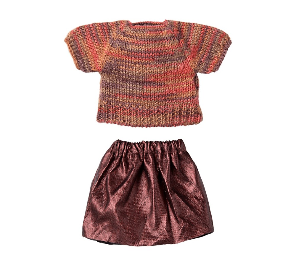 MICRO - TOPINI - SET MAGLIONE E GONNA METALLIZZATA MAMMA