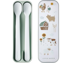 SET CUCCHIAINI SVEZZAMENTO DA VIAGGIO CON CUSTODIA - LITTLE FARM
